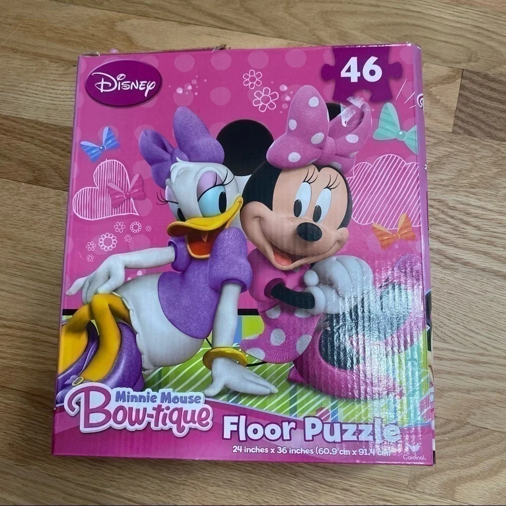 Minnie Mouse Floor Puzzle 24”x36” Disney Bow-tique Pink
